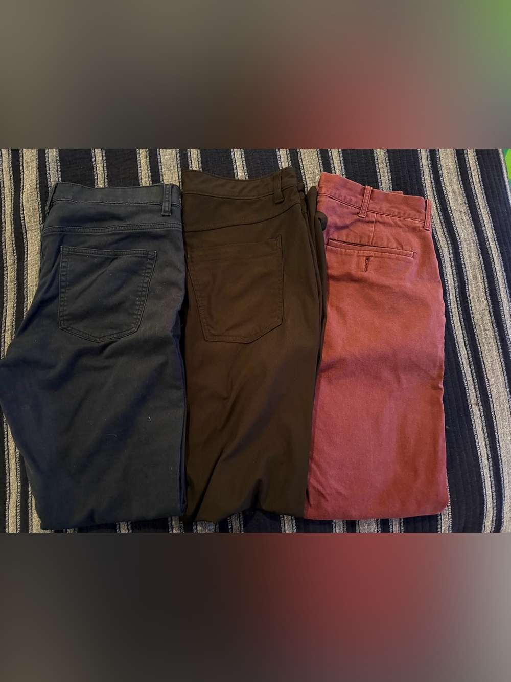 Bundle of 3 Men's Chino Slim Pants -32x32